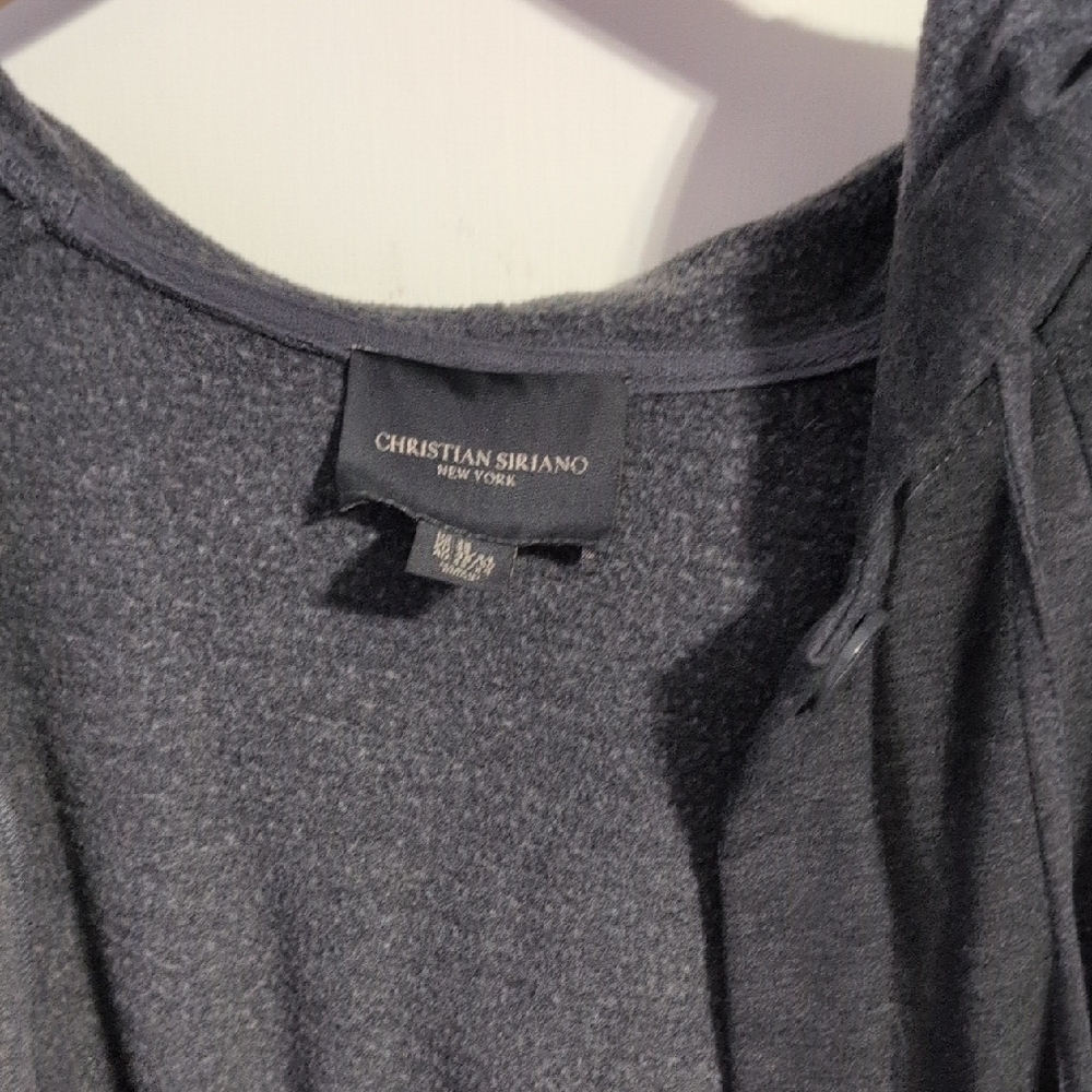 Christian Siriano Charcoal Knit Top